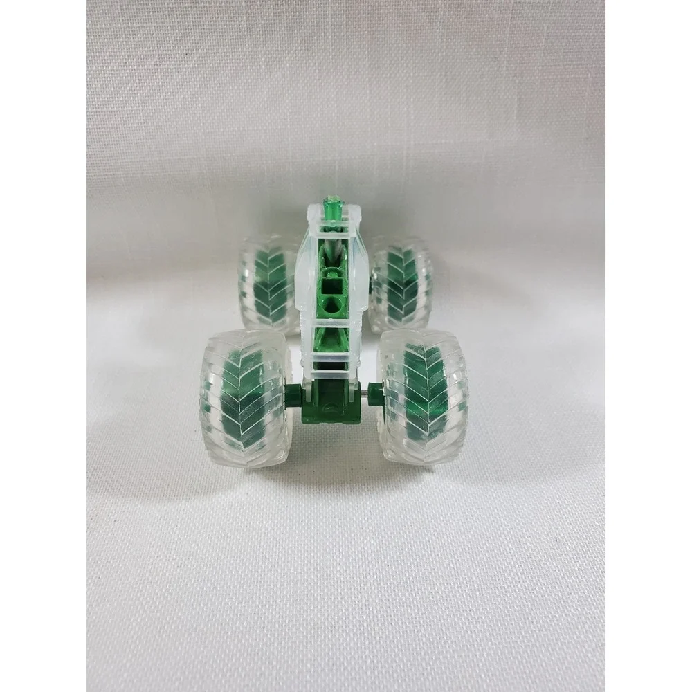 2 Hot Wheels Monster Truck Chassis Gold + Clear Green Skeleton Frame Loose-PARTS